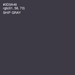 #3D3A46 - Ship Gray Color Image